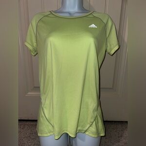 Adidas Climalite Women's Yellow Short Sleeve Workout Tee